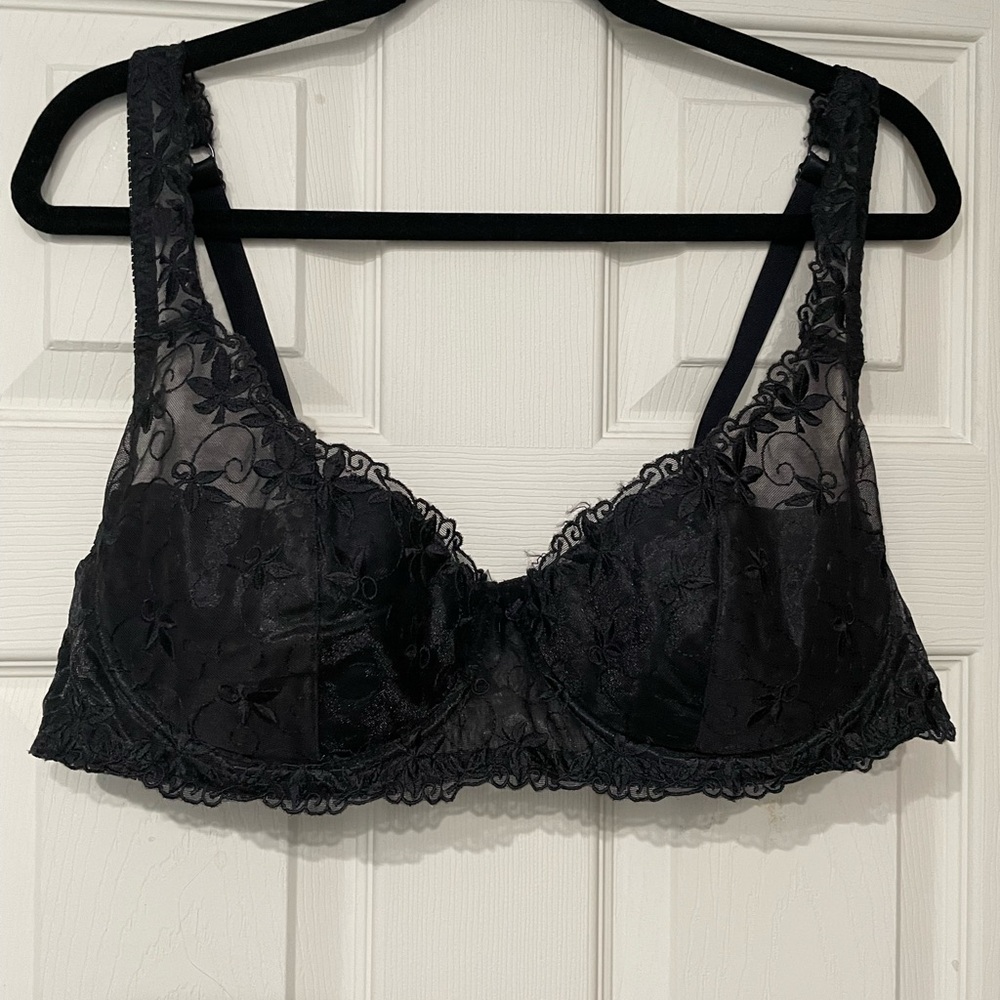 Enchanted Plus Size Black Lace Bra
